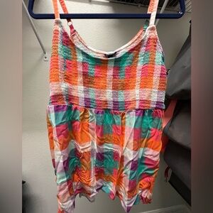 Multicolored blocked Torrid sleeveless tank